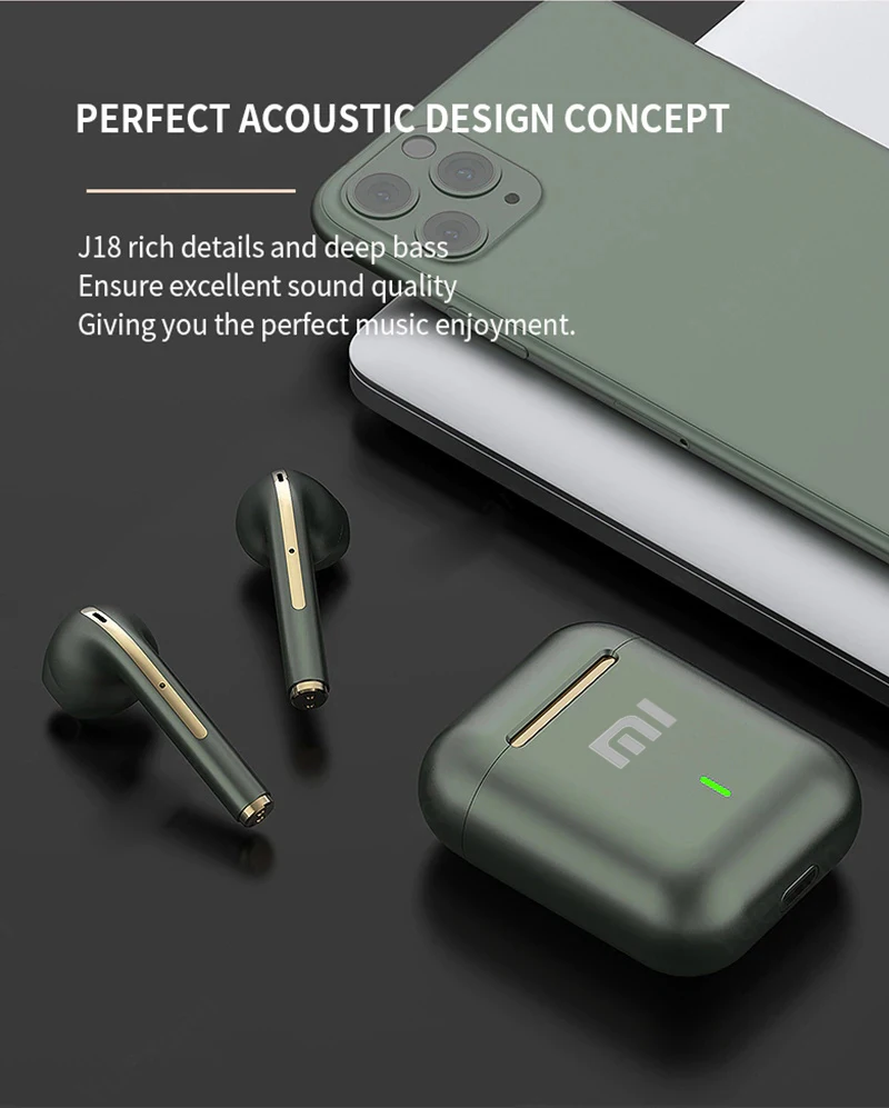 Xiaomi J18 wireless Bluetooth headset HiFI in-ear stereo microphone touch waterproof TWS noise cancelling gaming headset - AliExpress 44 - Image 5